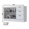 Cozinha Modulada 4 Peças 100% MDF Americana 1 Branco Henn - 6