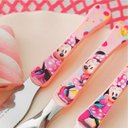 Ver imagem 2 de Kit Refeição Infantil Minnie Disney 6 Peças Prato, Tigela, Copo e Talheres - Tuut