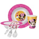 Ver imagem 1 de Kit Refeição Infantil Minnie Disney 6 Peças Prato, Tigela, Copo e Talheres - Tuut