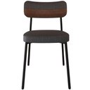 Ver imagem 2 de Kit 08 Cadeiras Estofada para Sala de Jantar Astrid Preto C01 Linho Preto Courino Whisky - Lyam