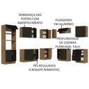 Ver imagem 5 de Armário de Cozinha Completa de Canto 479cm Rustic Preto Agata Madesa 01