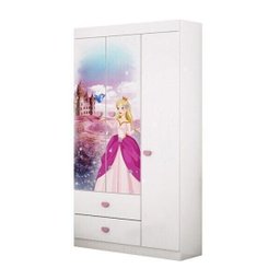 Guarda-roupa e Cômoda Infantil Carruagem Branco Móveis Estrela - 2 Guarda-roupa e Cômoda Infantil Carruagem Branco Móveis Estrela - 2