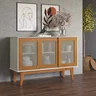 Buffet Detroit 3 Portas Off White/ Nature - Tebarrot - 3