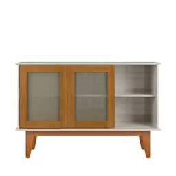 Buffet Detroit 3 Portas Off White/ Nature - Tebarrot - 6