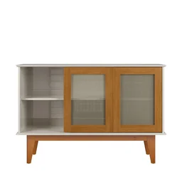 Buffet Detroit 3 Portas Off White/ Nature - Tebarrot - 7