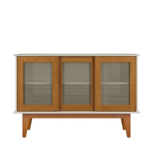Buffet Detroit 3 Portas Off White/ Nature - Tebarrot