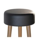 Ver imagem 2 de Kit 2 Bancos Banqueta Baixa Paris Corano Preto Salaone