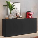 Ver imagem 6 de Aparador Buffet 4 Portas Multimóveis Veneza Preto
