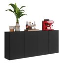 Ver imagem 4 de Aparador Buffet 4 Portas Multimóveis Veneza Preto