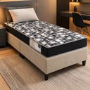 Ver imagem 4 de Kit Cama Box Dobrável Solteiro com Colchão Safira D20:Bege/Colorido