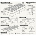 Ver imagem 6 de Kit Cama Box Dobrável Solteiro com Colchão Safira D20:Bege/Colorido