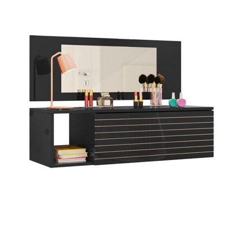 Penteadeira Gaveta Suspensa Joy 8400 Preto Peternella