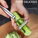 Ver imagem 5 de Descascador de Legumes Ralador Batata Pepino Cenoura Corte Descascar, Ralar e Cortar Fruta Aço