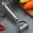 Ver imagem 4 de Descascador de Legumes Ralador Batata Pepino Cenoura Corte Descascar, Ralar e Cortar Fruta Aço