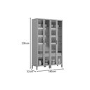 Ver imagem 7 de Cristaleira Allure LED Reflecta 4 Portas 8 Prateleiras MDF com Iluminação LED Cinza Linea Brasil