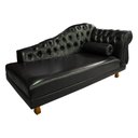 Ver imagem 2 de Sofá Chesterfield Elisabeth Divã 1,60m- Corano Preto / decoração, sala, consultório, psicólogo