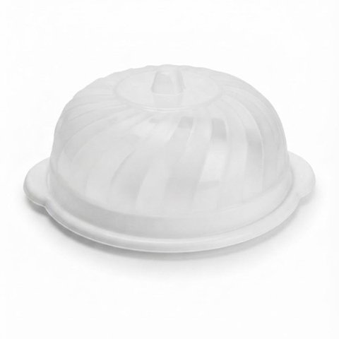 Boleira de Plástico com Tampa para Bolos e Tortas:Branca
