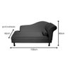 Recamier Divã Dubai 160 Cm Braço Esquerdo Preto - 3