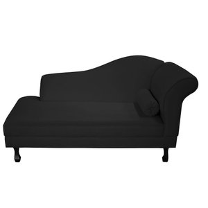 Recamier Divã Dubai 160 Cm Braço Esquerdo Preto