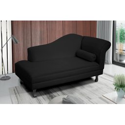 Recamier Divã Dubai 160 Cm Braço Esquerdo Preto - 2