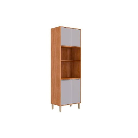 Paneleiro Cozinha Modulado Celeste C/ 4 Portas 70cm Cinamomo/platina Mgm
