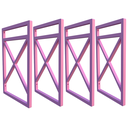 Ver imagem 1 de Quatro Suportes Estilo Industrial P/prateleiras 20cm - Rosa