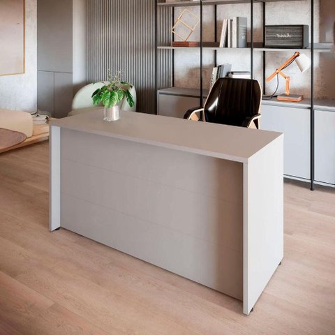 Balcão de Atendimento 135 cm Reto Baixo Recepção F5 Office