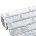 Ver imagem 2 de Papel Adesivo Tijolinho Branco 3d Texturizado Vinil Lavável Autocolante para Decoração Cinza Claro