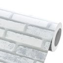 Ver imagem 1 de Papel Adesivo Tijolinho Branco 3d Texturizado Vinil Lavável Autocolante para Decoração Cinza Claro