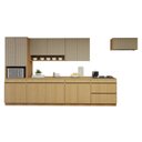 Ver imagem 5 de Cozinha Completa Modulada 7 Peças 14 Portas 6 Gavetas com Rodapé 100% MDF Simone Mendes Marrom/Carvalho/Greige