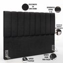Ver imagem 3 de Cabeceira Cama Box King 195 cm Dália W01 Linho Chumbo - Lyam Decor