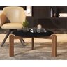 Mesa de Centro Sala de Estar Áustria Decorativa Tampo Redondo Preto - 3