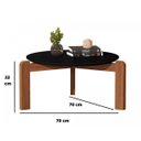 Ver imagem 4 de Mesa de Centro Sala de Estar Áustria Decorativa Tampo Redondo Preto