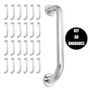 Ver imagem 1 de Alça de Apoio 30 cm Kit 30 unidades Barra Inox Cadeirante Deficiente Idoso Acessibilidade Banheiro