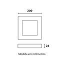 Ver imagem 2 de Painel Plafon de Led Sobrepor Quadrado Preto 18W