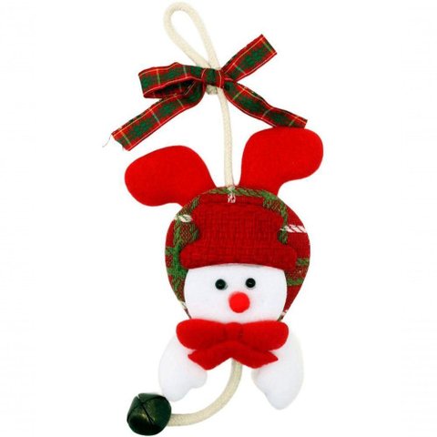 Kit 15 Pendente Natalino Boneco de Neve Papai Noel Rena 18cm