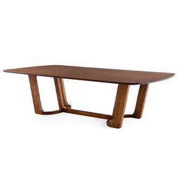 Mesa de Jantar de Madeira Maciça Tampo Laminado com Carvalho Americano Gemini (apenas a Mesa):comp18 - 4