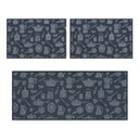 Ver imagem 1 de Kit Tapete 3 Peças Desenhado Funcional Bistrô Azul 20 – J Serrano