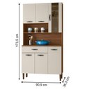 Ver imagem 2 de Armário de Cozinha com 6 Portas Roma Nogueria Off White