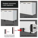 Ver imagem 3 de Balcão Multiuso 120cm 2 Portas 3 Gavetas Branco/rustic Agata Madesa Branco/rustic