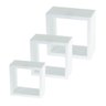 Kit 3 Nichos 30X30 25X25 20X20 P-15Cm Mdf Branco - 1
