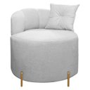 Ver imagem 1 de Poltrona Decorativa Pés em Metal Grecia Linho Bouclê Cinza Sofa Store