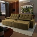 Ver imagem 1 de Sofá Retrátil/Reclinável Montebello 270cm Suede Velut com Molas no Assento - King House