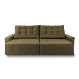 Sofá Retrátil/Reclinável Montebello 300cm Suede Velut com Molas no Assento - King House - 4