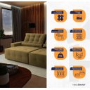 Ver imagem 3 de Sofá Retrátil/Reclinável Montebello 250cm Suede Velut com Molas no Assento - King House