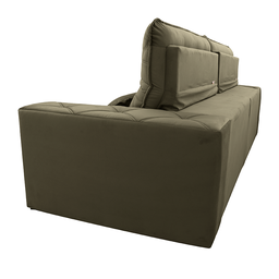 Sofá Retrátil/Reclinável Islândia 3,00m Suede Velut Bege c/ Molas no Assento - King House - 5