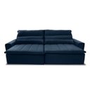 Ver imagem 4 de Sofá Retrátil/Reclinável Patagônia 3,00m Suede Velut Azul Marinho c/ Molas no Assento - King House