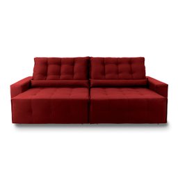 Sofá Retrátil/Reclinável Montebello 300cm Suede Velut com Molas no Assento - King House - 5