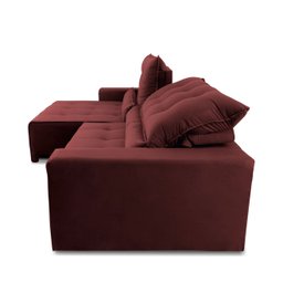 Sofá Retrátil/Reclinável Montebello 300cm Suede Velut com Molas no Assento - King House - 4