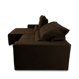 Sofá Retrátil/Reclinável Montebello 300cm Suede Velut com Molas no Assento - King House - 5